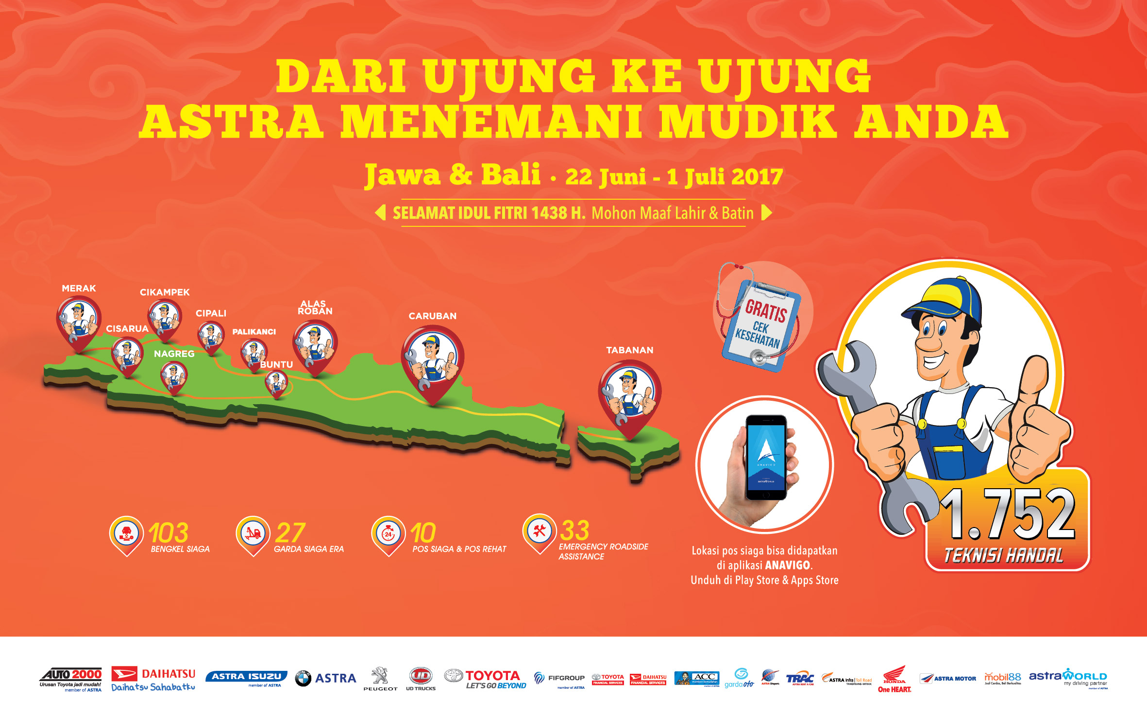 Grup Astra Luncurkan Astra Holiday Campaign 2017, Siapkan 1.752 Teknisi